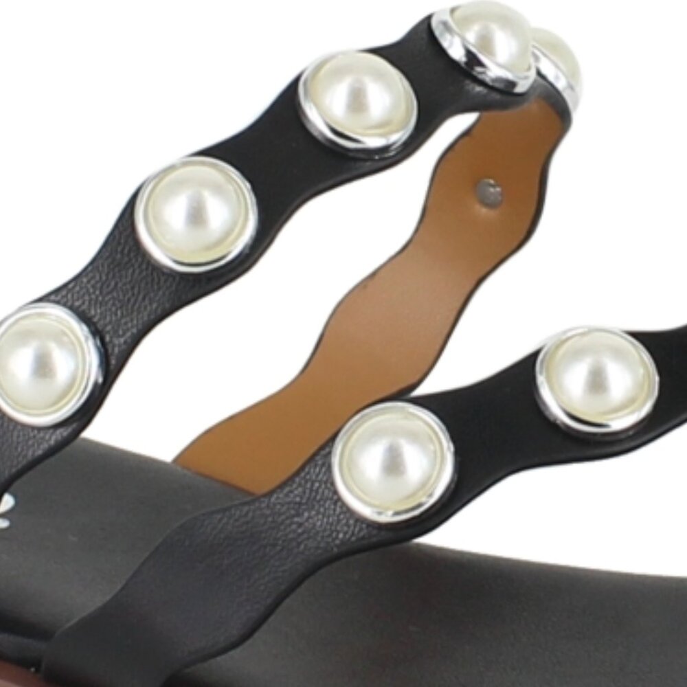 Kensie Kensie Womens Maltese Flat Sa Black 6.5M - Picture 2 of 4